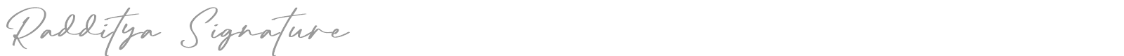 Radditya Signature font preview